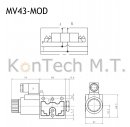 Set: Zwei Modulare Magnetventile 4/3-Wege 12V DC inkl. Stecker und Druckbegrenzungsventil